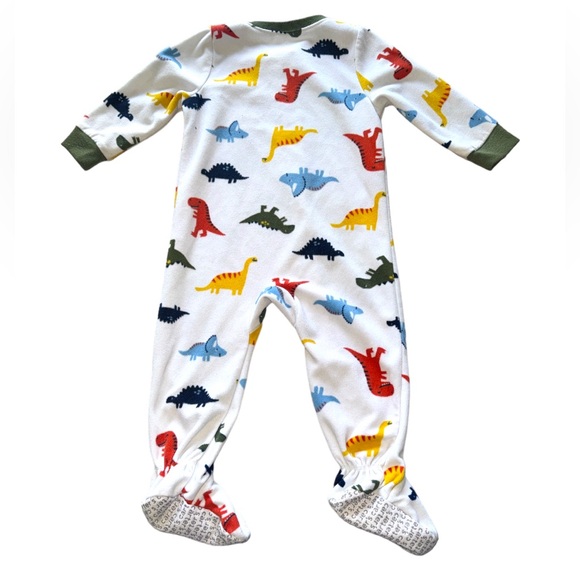 3/$20 CARTER’S 18M Dinosaurs Full Zip Fleece Footie Sleeper - Picture 2 of 2